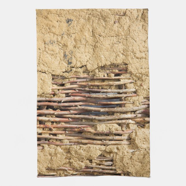 Paño De Cocina Muro de fango y de wattle (Vertical)