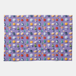 Paño De Cocina Mushrooms pepper lemon and isometric jars