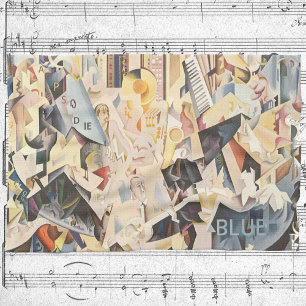 Paño De Cocina Música antigua, Jazz Art Déco, Rapsodia en Azul