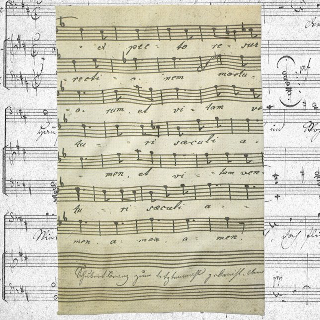 Paño De Cocina Música de hojas antiguas, puntuación musical de 18 (Subido por el creador)