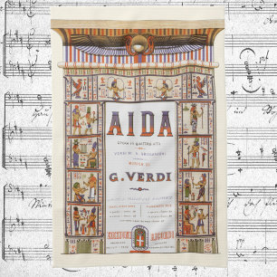 Paño De Cocina Música de ópera vintage, Aida egipcia de Verdi