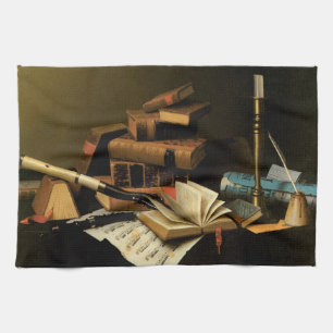 Paño De Cocina Música y literatura de William Harnett, Bella Arte