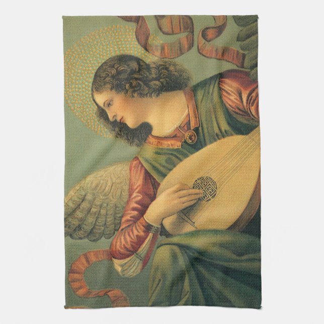 Paño De Cocina Músico Ángel, Melozzo da Forli, arte renacentista (Vertical)