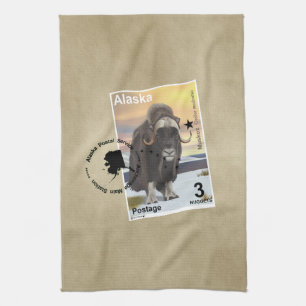 Paño De Cocina Muskox Stamp Souvenir