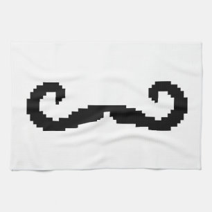 Paño De Cocina Mustache de manillar para píxeles de 8 bits