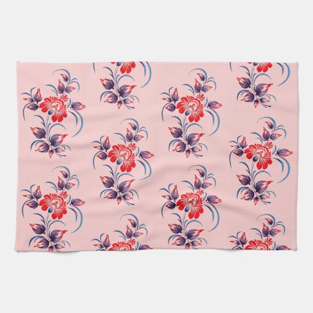 Paño De Cocina Muster aus Blumen (Horizontal)