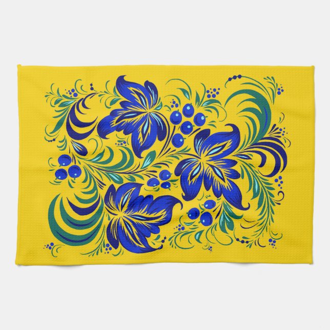 Paño De Cocina Muster im ukrainischen Volksstil (Horizontal)