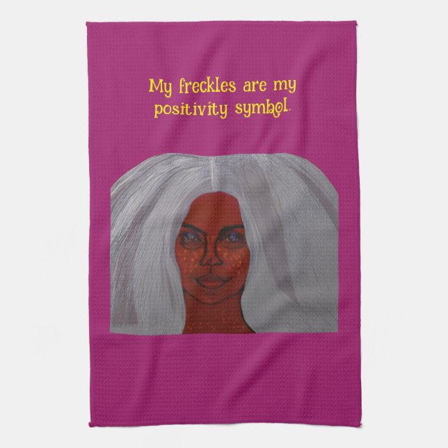 Paño De Cocina My Freckles Are My Positivity Symbol Kitchen Towel (Vertical)