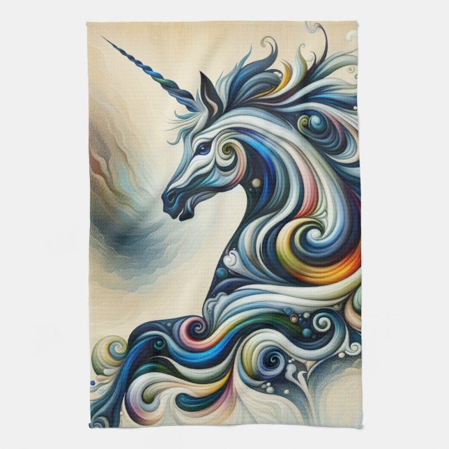 Paño De Cocina Mystic Unicorn Swirl (Vertical)
