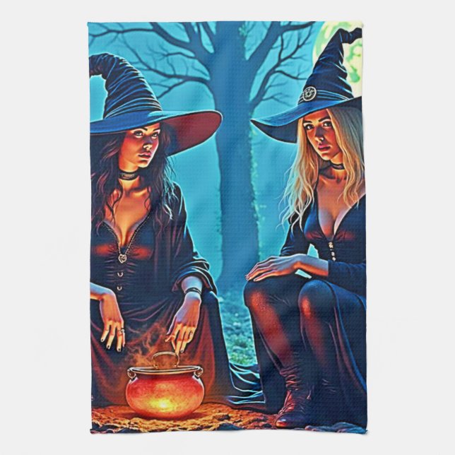 Paño De Cocina Mystic Witches Cauldron Spellbound (Vertical)