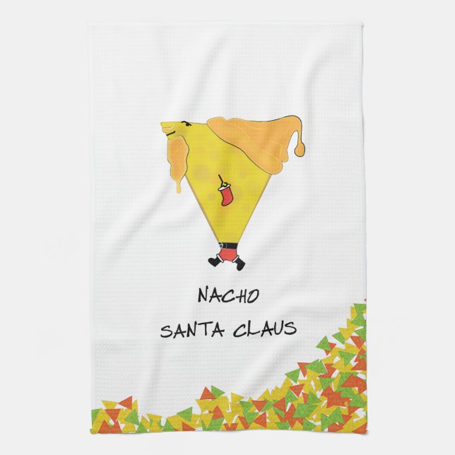 Paño De Cocina Nacho Santa con Chips (Vertical)