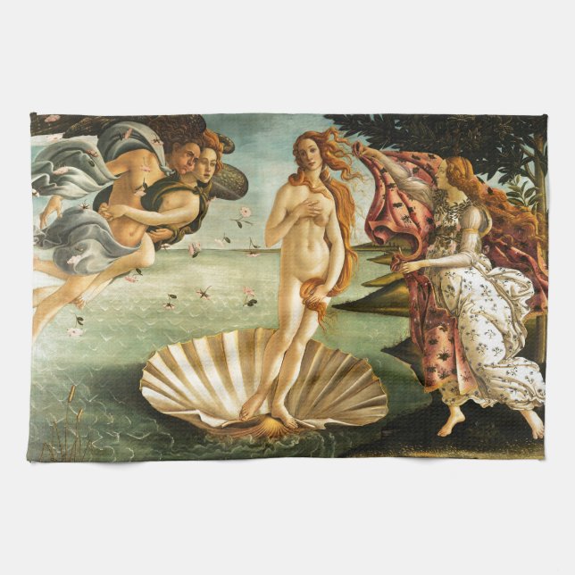 Paño De Cocina Nacimiento Botticelli De Pintura De Arte Renacenti (Horizontal)