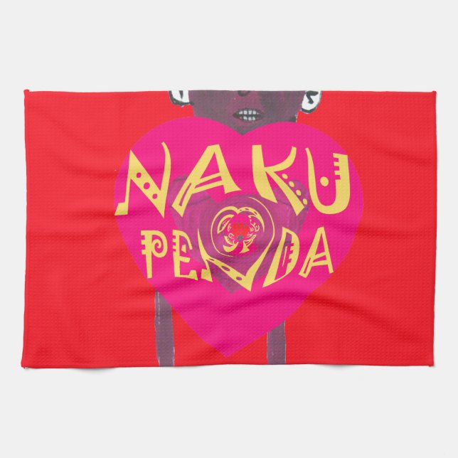 Paño De Cocina Nakupenda Love Art - Swahili Heart Design (Horizontal)