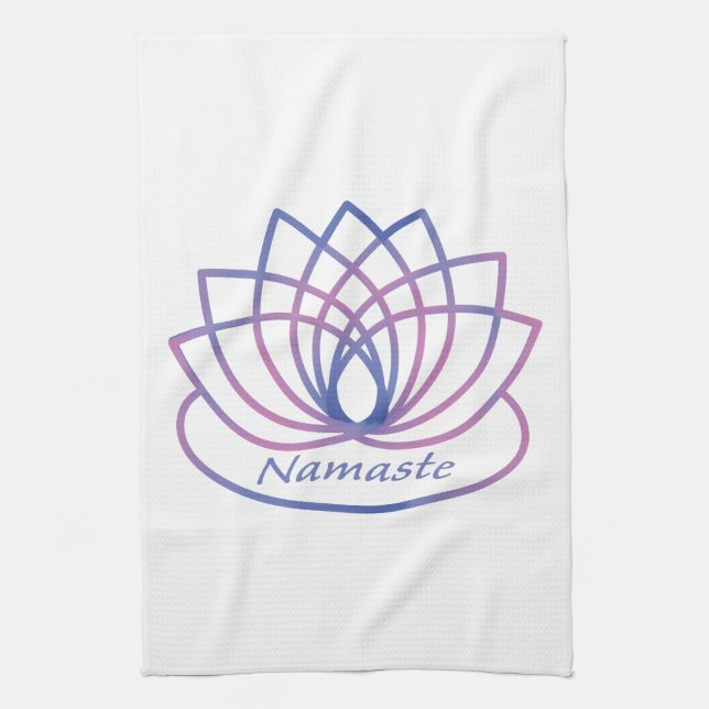 Paño De Cocina Namaste Purple and Pink Lotus Flower (Vertical)