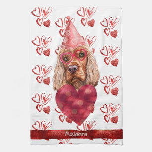 Paño De Cocina Name Dog Lover Valentine Gift Cocker Spaniel