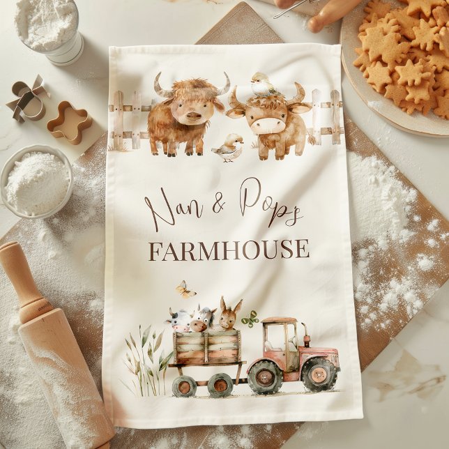 Paño De Cocina Nan & Pop's Farmhouse Cute Country Farm (Subido por el creador)