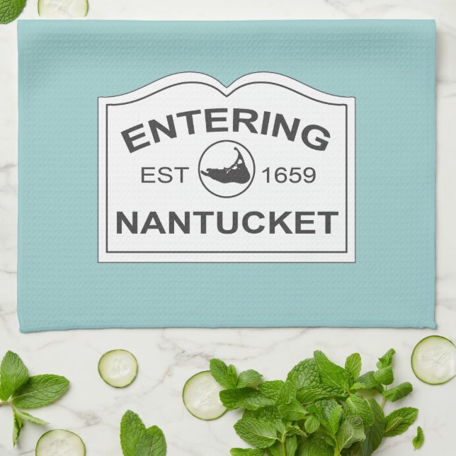 Paño De Cocina Nantucket que entra Est. 1659 firme adentro el (Doblado)