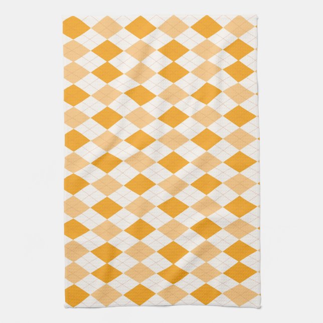 Paño De Cocina Naranja Argyle (Vertical)