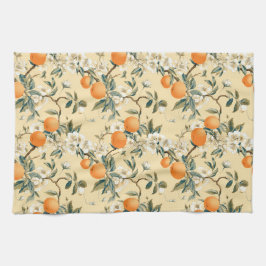 Paño De Cocina Naranja de inspiración vintage Grove con estampado