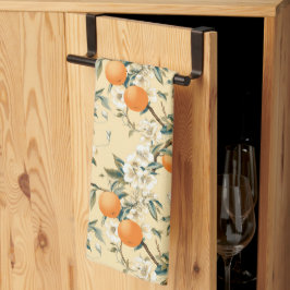 Paño De Cocina Naranja de inspiración vintage Grove con estampado