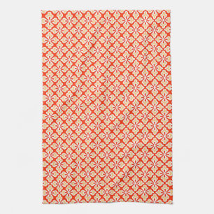 Paño De Cocina Naranja de kimono floral, melocotón y mandarina