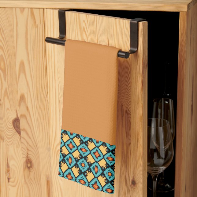 Paño De Cocina Naranja de Sienna Reddish (Pliegue de tercios)