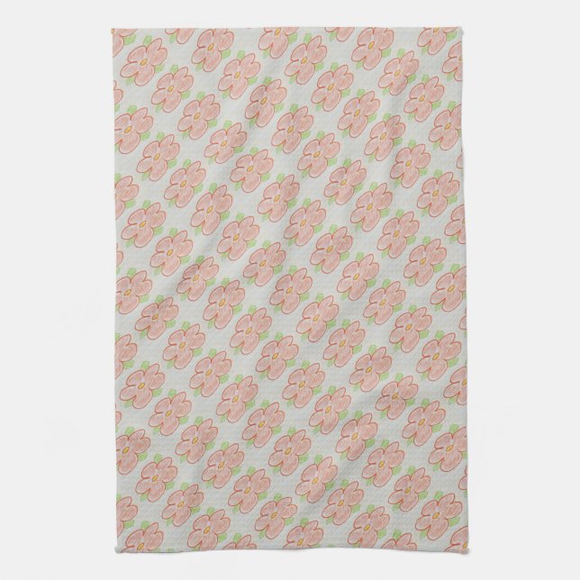 Paño De Cocina Naranja floral (Vertical)