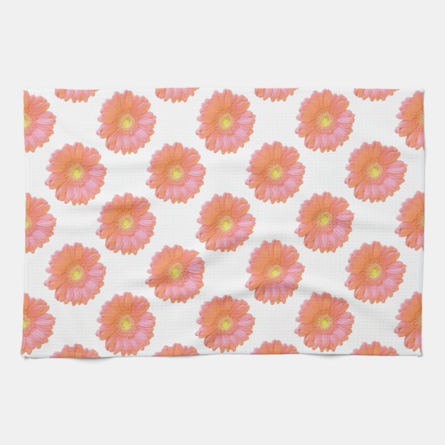 Paño De Cocina Naranja gerbera daisy (Horizontal)