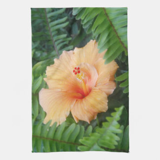 Paño De Cocina Naranja Hibiscus Flower with Fermes