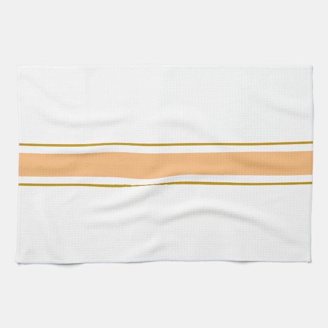 Paño De Cocina Naranja ligero deportivo franjas de Carreras blanc (Horizontal)