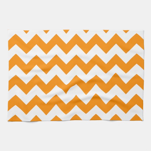 Paño De Cocina Naranja oscuro Zigzag (Horizontal)
