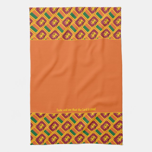 Paño De Cocina Naranja personalizado SRI LANKA (Vertical)