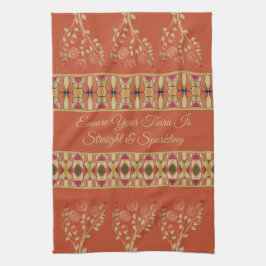 Paño De Cocina Naranja Rosa Y Rusto