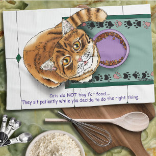 Paño De Cocina Naranja Tabby Food Bowl Kitchen