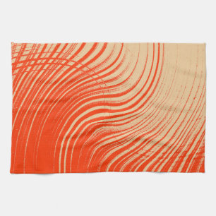 Paño De Cocina Naranja y Tan