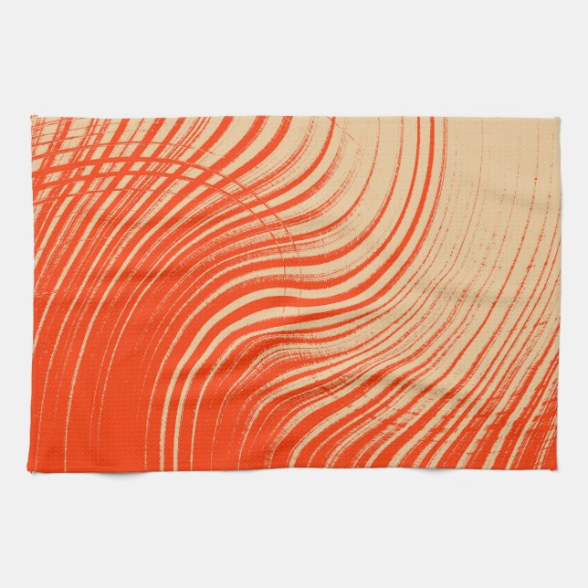 Paño De Cocina Naranja y Tan (Horizontal)