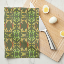 Paño De Cocina Naranja y verde