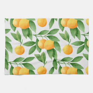 Paño De Cocina Naranjas acuarelas o patrones de mandarinas