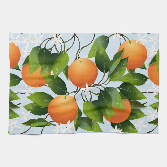 Paño De Cocina Naranjas Citrus Fruit Floral (Horizontal)