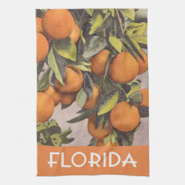 Paño De Cocina Naranjas de Florida añaden Ilustracion al árbol