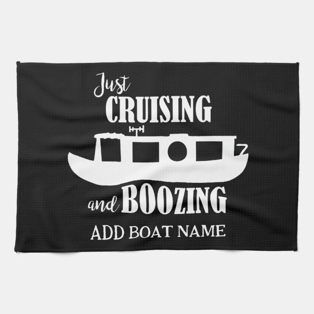 Paño De Cocina Narrowboat Funny Drinking Quote Galley (Horizontal)