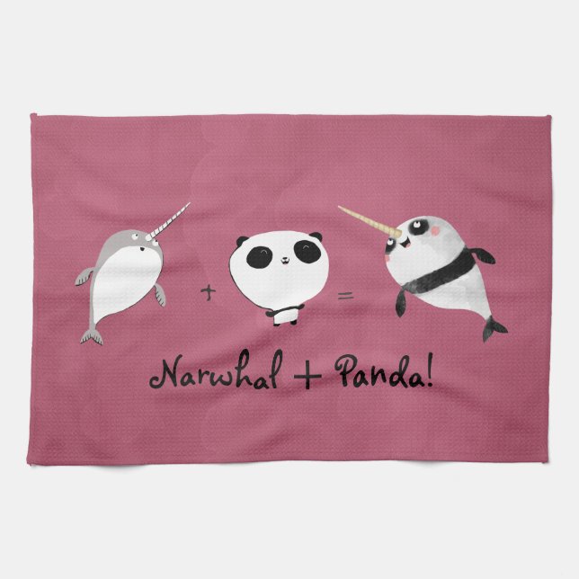 Paño De Cocina ¡Narwhal más panda! (Horizontal)