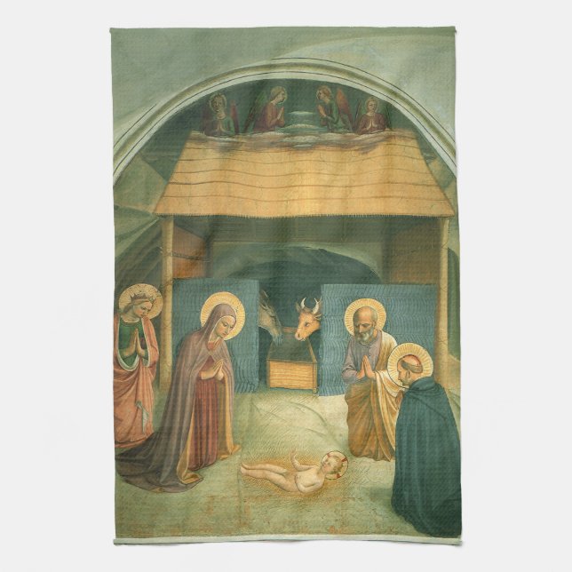 Paño De Cocina Natividad de Fra Angelico (Vertical)
