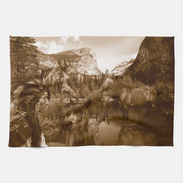 Paño De Cocina nativo americano (Horizontal)