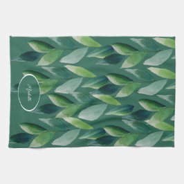 Paño De Cocina Naturaleza bohemiana verde moderna