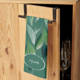 Paño De Cocina Naturaleza bohemiana verde moderna