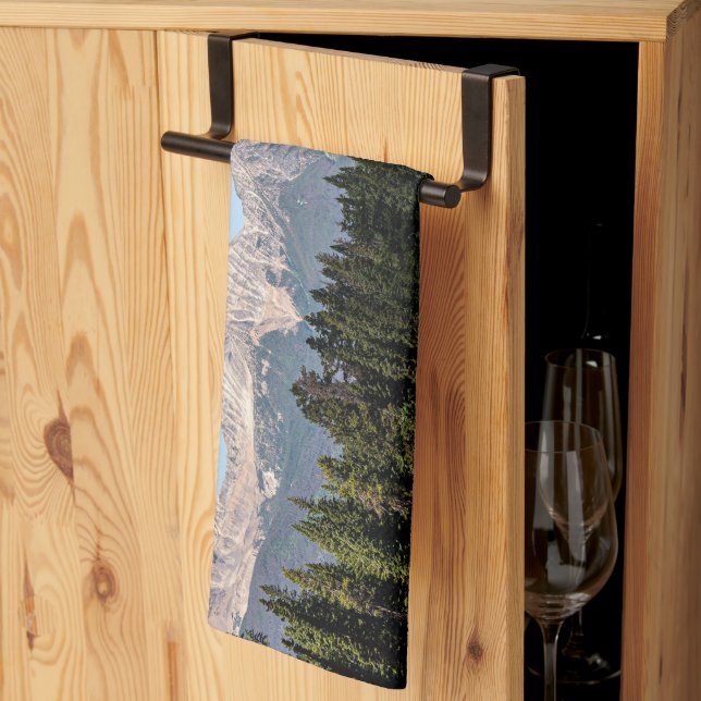 Paño De Cocina Naturaleza canadiense, montaña pirámide (Pliegue de tercios)