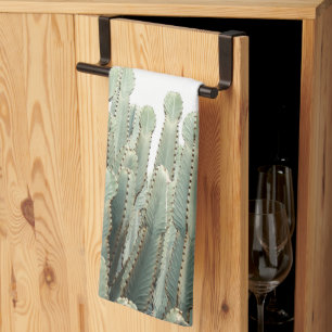 Paño De Cocina Naturaleza de la planta de cactus verde pálido pas