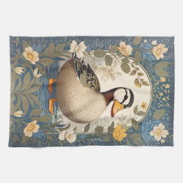 Paño De Cocina Naturaleza floral vintage del pato cutáneo inspira