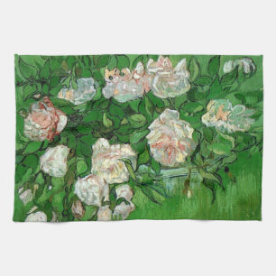 Paño De Cocina Naturaleza muerta: Rosas rosadas de Vincent van Go